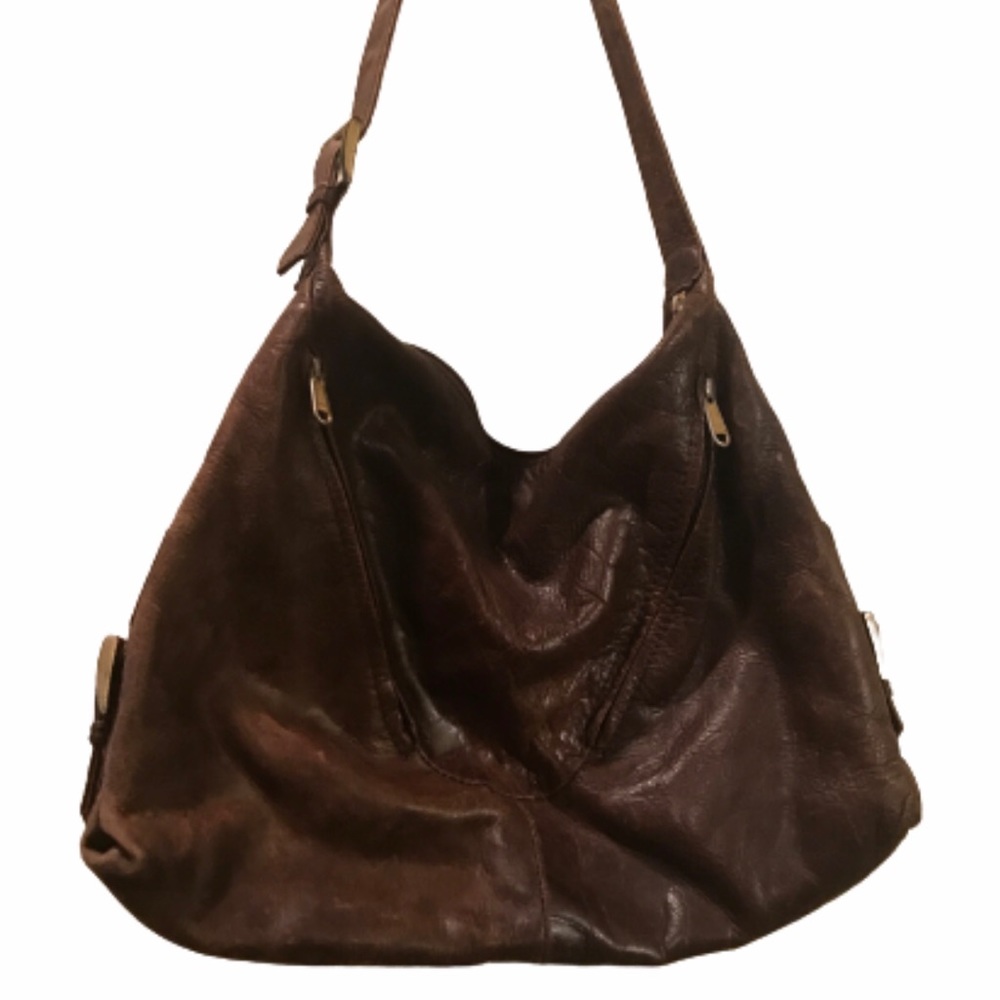 Tano NY brown leather hobo purse